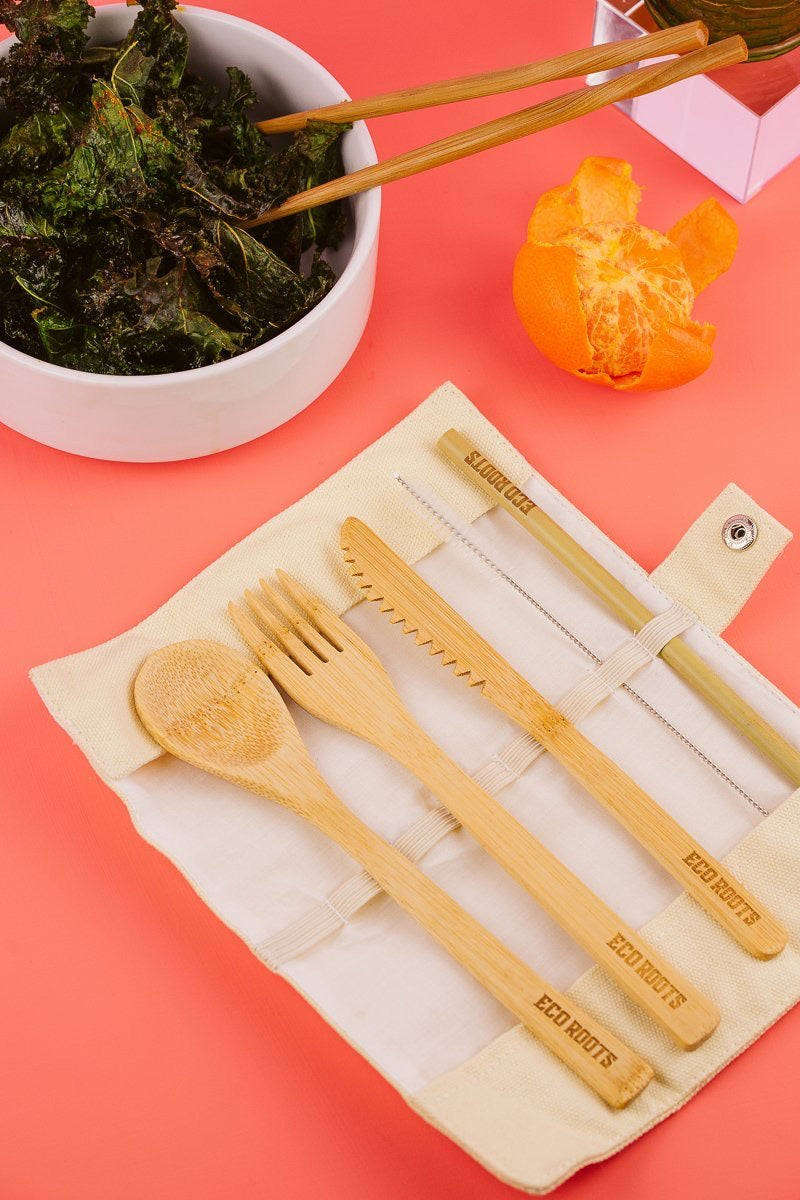 Bamboo cutlery kit