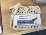 Soap in a crochet bag